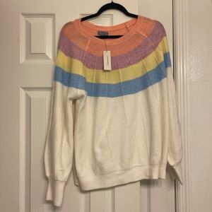 Francesca’s Rainbow Sweater 1X NWT